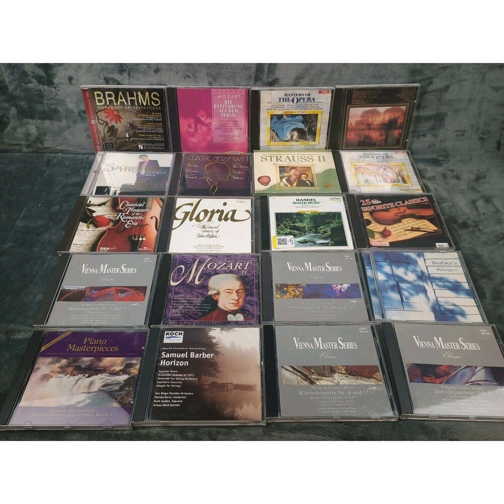 20 CD Classical Music Lot Mozart Brahms Strauss Opera Handel Tchaikovsky